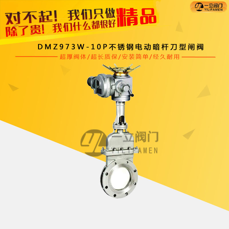 DMZ973W-10P不锈钢电动暗杆刀型闸